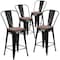 Flash Furniture Black Metal Counter Stool, 24", PK4 4-CH-31320-24GB-BK-WD-GG - alternate 2
