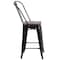 Flash Furniture Black Metal Counter Stool, 24", PK4 4-CH-31320-24GB-BK-WD-GG - alternate 10