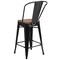 Flash Furniture Black Metal Counter Stool, 24", PK4 4-CH-31320-24GB-BK-WD-GG - alternate 9