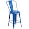 Flash Furniture 24"H Blue Metal Counter Height Stool w/ Back, PK4 4-CH-31320-24GB-BL-GG - alternate 6
