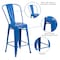 Flash Furniture 24"H Blue Metal Counter Height Stool w/ Back, PK4 4-CH-31320-24GB-BL-GG - alternate 8