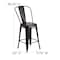 Flash Furniture 24"H Black/Gold Counter Height Stool w/ Back, PK4 4-CH-31320-24GB-BQ-GG - alternate 6