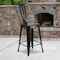 Flash Furniture 24"H Black/Gold Counter Height Stool w/ Back, PK4 4-CH-31320-24GB-BQ-GG - alternate 1