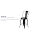 Flash Furniture 24"H Black/Gold Counter Height Stool w/ Back, PK4 4-CH-31320-24GB-BQ-GG - alternate 3