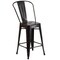 Flash Furniture 24"H Black/Gold Counter Height Stool w/ Back, PK4 4-CH-31320-24GB-BQ-GG - alternate 10