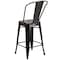 Flash Furniture 24"H Black/Gold Counter Height Stool w/ Back, PK4 4-CH-31320-24GB-BQ-GG - alternate 9