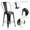 Flash Furniture 24"H Black/Gold Counter Height Stool w/ Back, PK4 4-CH-31320-24GB-BQ-GG - alternate 8