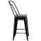 Flash Furniture Black-Antique Metal Stool, 24", PK4 4-CH-31320-24GB-BQ-WD-GG - alternate 9