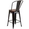 Flash Furniture Black-Antique Metal Stool, 24", PK4 4-CH-31320-24GB-BQ-WD-GG - alternate 10