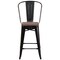 Flash Furniture Black-Antique Metal Stool, 24", PK4 4-CH-31320-24GB-BQ-WD-GG - alternate 7