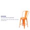 Flash Furniture 4PK 24"H Orange Metal Counter Height Stool w/Back 4-CH-31320-24GB-OR-GG - alternate 4