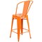 Flash Furniture 4PK 24"H Orange Metal Counter Height Stool w/Back 4-CH-31320-24GB-OR-GG - alternate 7