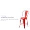 Flash Furniture 4PK 24"H Red Metal Counter Height Stool with Back 4-CH-31320-24GB-RED-GG - alternate 4