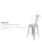 Flash Furniture 4PK 24"H Silver Metal Counter Height Stool w/Back 4-CH-31320-24GB-SIL-GG - alternate 4