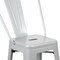 Flash Furniture 4PK 24"H Silver Metal Counter Height Stool w/Back 4-CH-31320-24GB-SIL-GG - alternate 6
