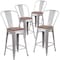 Flash Furniture Silver Metal Counter Stool, 24", PK4 4-CH-31320-24GB-SIL-WD-GG - alternate 5
