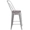 Flash Furniture Silver Metal Counter Stool, 24", PK4 4-CH-31320-24GB-SIL-WD-GG - alternate 10