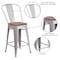 Flash Furniture Silver Metal Counter Stool, 24", PK4 4-CH-31320-24GB-SIL-WD-GG - alternate 3