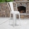 Flash Furniture 24"H White Metal Counter Height Stool w/Back, PK4 4-CH-31320-24GB-WH-GG - alternate 1