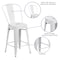Flash Furniture 24"H White Metal Counter Height Stool w/Back, PK4 4-CH-31320-24GB-WH-GG - alternate 6