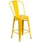 Flash Furniture 4PK 24"H Yellow Metal Counter Height Stool w/Back 4-CH-31320-24GB-YL-GG - alternate 10