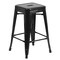 Flash Furniture 4PK 24"H Backless Black Metal Counter Height Stool 4-CH-31320-24-BK-GG - alternate 10