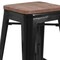 Flash Furniture Black Backless Metal Stool, 24", PK4 4-CH-31320-24-BK-WD-GG - alternate 7