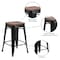 Flash Furniture Black Backless Metal Stool, 24", PK4 4-CH-31320-24-BK-WD-GG - alternate 2