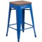 Flash Furniture Blue Metal Counter Stool, 24", PK4 4-CH-31320-24-BL-WD-GG - alternate 8