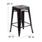 Flash Furniture 4PK 24"H Backless Black/Gold Counter Height Stool 4-CH-31320-24-BQ-GG - alternate 10