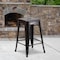 Flash Furniture 4PK 24"H Backless Black/Gold Counter Height Stool 4-CH-31320-24-BQ-GG - alternate 1