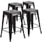 Flash Furniture 4PK 24"H Backless Black/Gold Counter Height Stool 4-CH-31320-24-BQ-GG - alternate 8