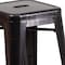 Flash Furniture 4PK 24"H Backless Black/Gold Counter Height Stool 4-CH-31320-24-BQ-GG - alternate 5
