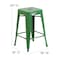 Flash Furniture 4PK 24"H Backless Green Metal Counter Height Stool 4-CH-31320-24-GN-GG - alternate 9