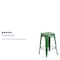Flash Furniture 4PK 24"H Backless Green Metal Counter Height Stool 4-CH-31320-24-GN-GG - alternate 4