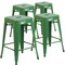 Flash Furniture 4PK 24"H Backless Green Metal Counter Height Stool 4-CH-31320-24-GN-GG - alternate 6
