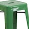 Flash Furniture 4PK 24"H Backless Green Metal Counter Height Stool 4-CH-31320-24-GN-GG - alternate 8