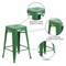 Flash Furniture 4PK 24"H Backless Green Metal Counter Height Stool 4-CH-31320-24-GN-GG - alternate 7