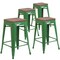 Flash Furniture Green Metal Counter Stool, 24", PK4 4-CH-31320-24-GN-WD-GG - alternate 5