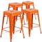 Flash Furniture 4PK 24" High Backless Orange Counter Height Stool 4-CH-31320-24-OR-GG - alternate 6