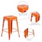 Flash Furniture 4PK 24" High Backless Orange Counter Height Stool 4-CH-31320-24-OR-GG - alternate 4