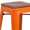 Flash Furniture Orange Metal Counter Stool, 24", PK4 4-CH-31320-24-OR-WD-GG - alternate 6