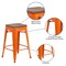 Flash Furniture Orange Metal Counter Stool, 24", PK4 4-CH-31320-24-OR-WD-GG - alternate 2