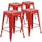 Flash Furniture 24"H Backless Red Metal Counter Height Stool, PK4 4-CH-31320-24-RED-GG - alternate 8