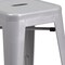 Flash Furniture 4PK 24" High Backless Silver Counter Height Stool 4-CH-31320-24-SIL-GG - alternate 6