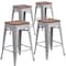 Flash Furniture Silver Metal Counter Stool, 24", PK4 4-CH-31320-24-SIL-WD-GG - alternate 2