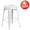 Flash Furniture 24" High Backless White Counter Height Stool, PK4 4-CH-31320-24-WH-GG - alternate 2
