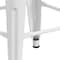 Flash Furniture White Metal Counter Stool, 24", PK4 4-CH-31320-24-WH-WD-GG - alternate 6