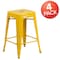 Flash Furniture 4PK 24" High Backless Yellow Counter Height Stool 4-CH-31320-24-YL-GG - alternate 2