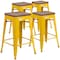 Flash Furniture Yellow Metal Counter Stool, 24", PK4 4-CH-31320-24-YL-WD-GG - alternate 3